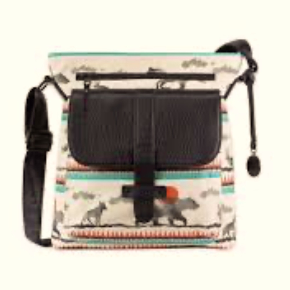 🆕Pistol Gotta Run Crossbody Bag Tablet Case Vinyl Coated Animal Print
